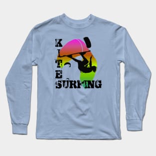 Kite Surfing WIth Freestyle Kitesurfer And Kite 6 Long Sleeve T-Shirt